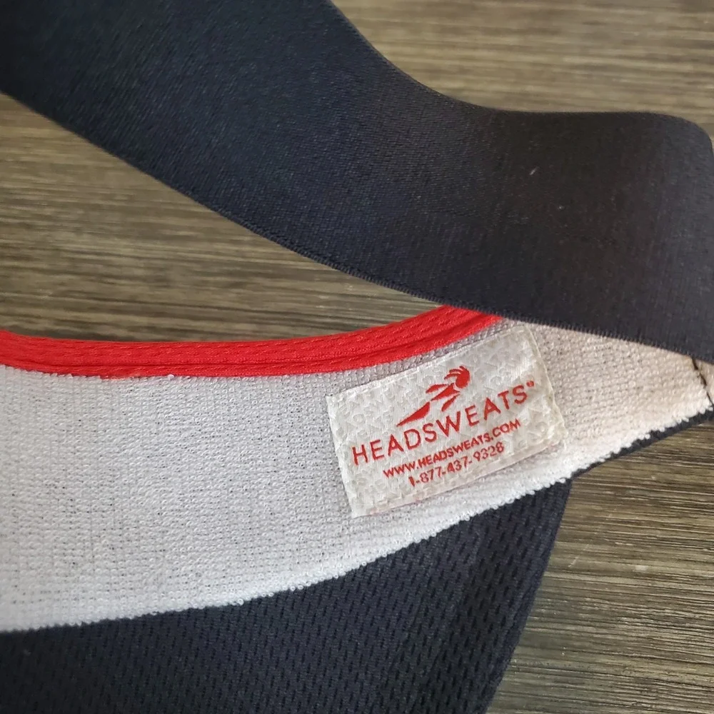 Headsweats‎ RUNNING PRINCESS Visor Hat Black W/ Red, Stitched Silver Tiara - NEW
